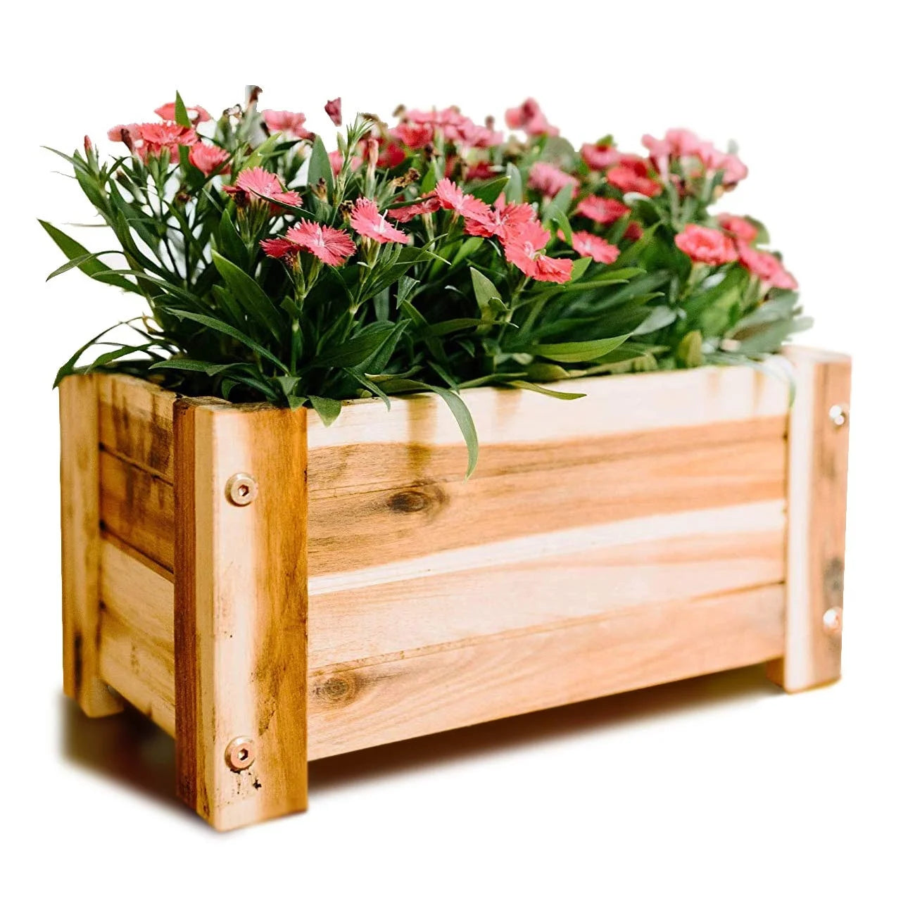 Acacia Wooden Planter Box Rectangular Wood Planter   Acacia Wood Plant Stand for Indoor or Outdoor Gardening