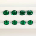 Wholesale Price Synthetic Loose Gemstone Colombia Emerald Oval Cut Hydrothermal Lab Grown Emerald with Inclusion