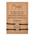 Make a Wish Gift Grandma Mom Mother Daughter Granddaughter Circle Charm for 3 Generations Pinky Swear Promise Couple Bracelets
