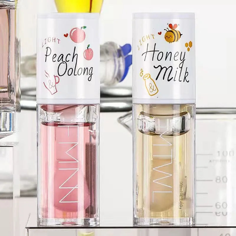 Hot Selling Long Lasting Lip Plumper Lipgloss Transparent Lip Oil Vegan Moisturizing Mineral Fruit Flavored for Women