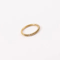 Joolim Jewelry Wholesale 18K Gold Plated Luck Beads Movable Stainless Steel Anxiety Rings for Women