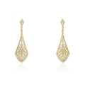 Weiman 14K Gold Plated Dainty Cubic Zirconia Drop Earrings Fashion Jewelry for Wedding Bridal Bridesmaid Party Wearing