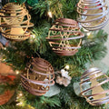 2023 New Design Custom 3D Dual Spiral Snowflake Christmas Ornaments Laser Cut Wood Hanging Tree Pendants for Christmas Decor