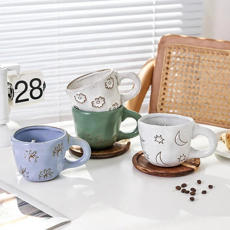Madou 3D Animal Ceramic Coffee Mug Cat Dog Bone China Back to School Gift Set for Office