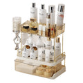 Large Plastic Makeup Organizer with Drawers Skincare Storage Rack and Perfume Tray Bathroom Vanity for Cosmetics