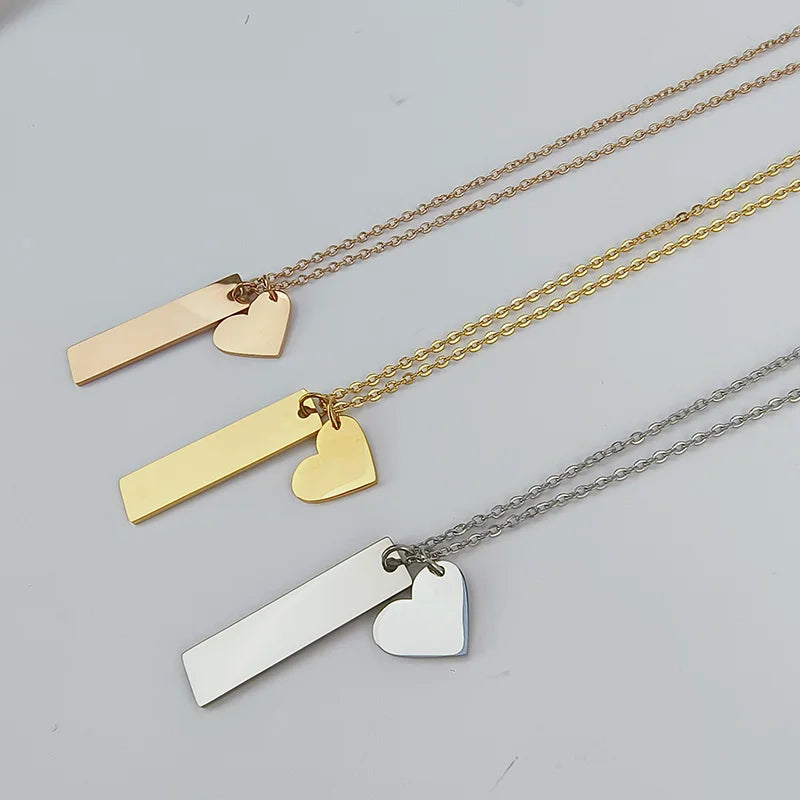 Stainless Steel Customize Name Engravable Necklace