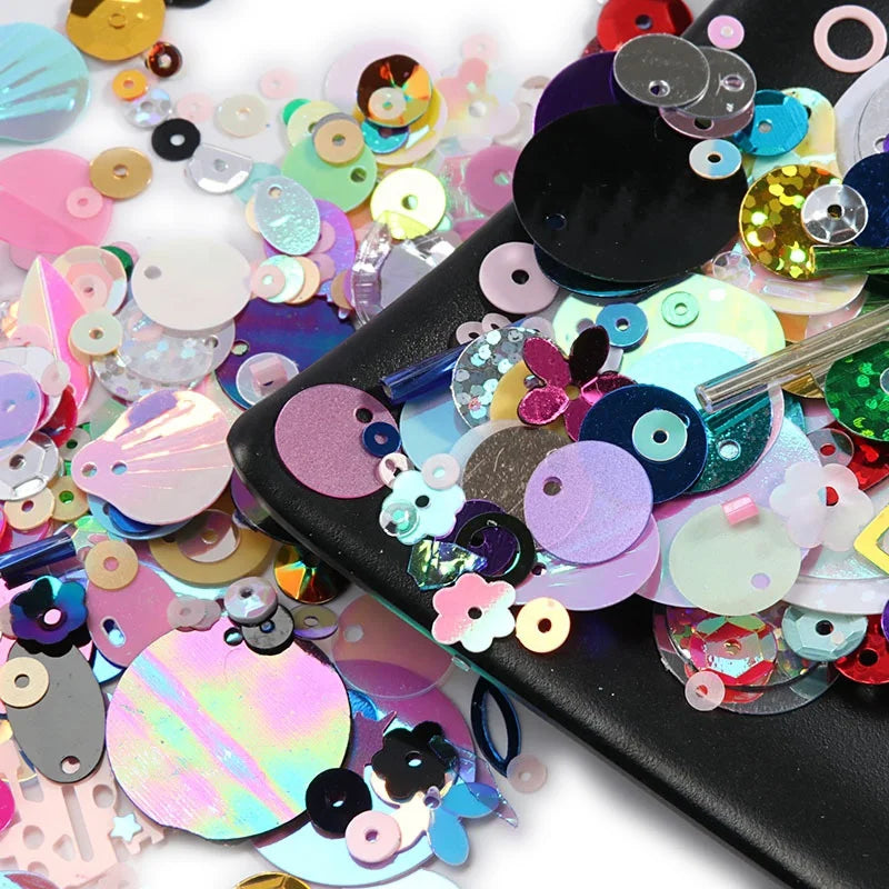 Wholesale HFour Unique Elegant Handmade 3D Eco-Friendly Abrasion Heat Resistant Sewing Sequins 6-20mm Single-Hole PVC 28 Colors