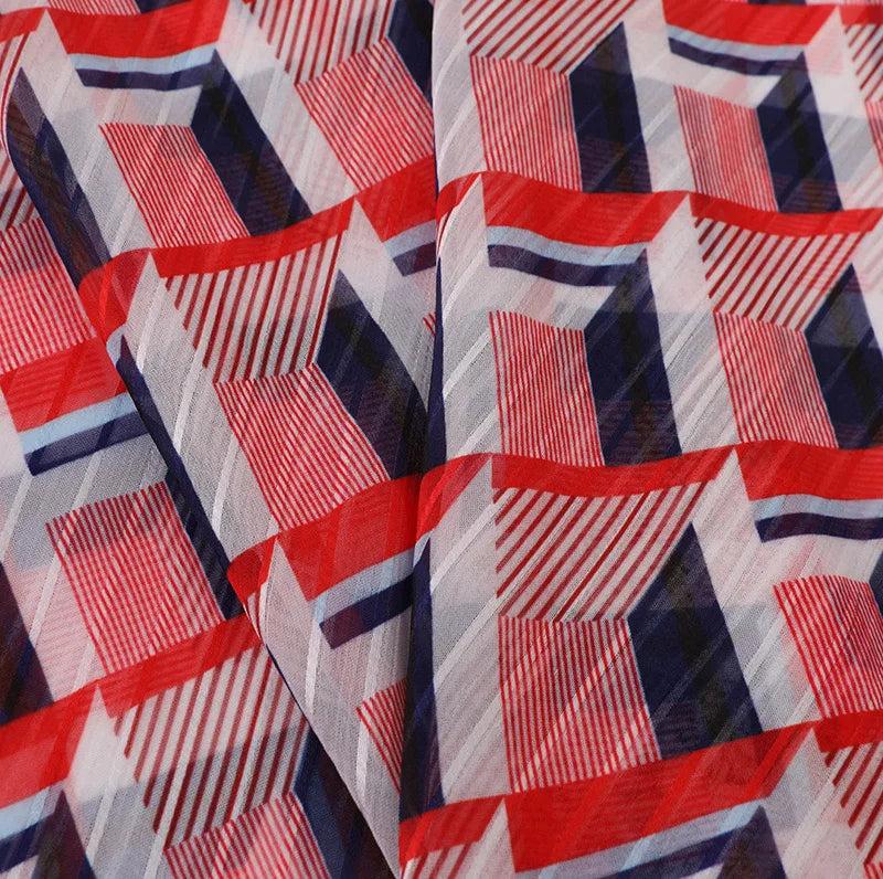 Factory Direct Sale Spring and Summer New Jacquard Plaid Printing Fashion Women's Clothing Fabric