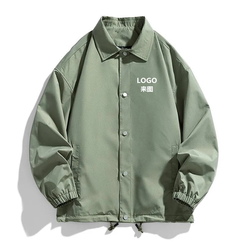 Wholesale Men's Winter Eco-Friendly Waterproof Thick Plus Size Blank Custom Logo Quilted Trench Coat