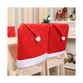 Wholesale WUJI Classic Red Santa Hat Chair Cover CV1-7H Polyester 65x50cm Christmas Seasonal Decoration