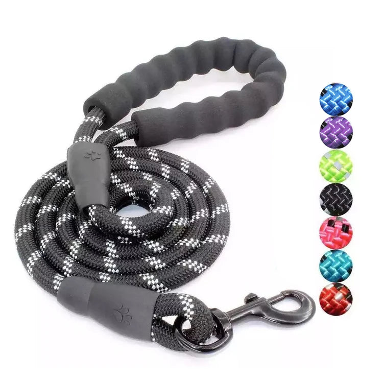Best-Selling Striped Style Reflective Dog Leash Fast Delivery Strong Nylon Braided Padded Reflective Dog Lead