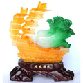 2023 Feng Shui Sailing Ship Boat Statue Feng Shui Cabbage Home Decor for Fortune Wealth and Prosperity Ship Statue Decorations