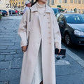 Wholesale Woolen Coat Fragrant Temperament Gentle Woolen Coat Female Autumn and Winter Thickening Korean Mid-length Woolen Coat