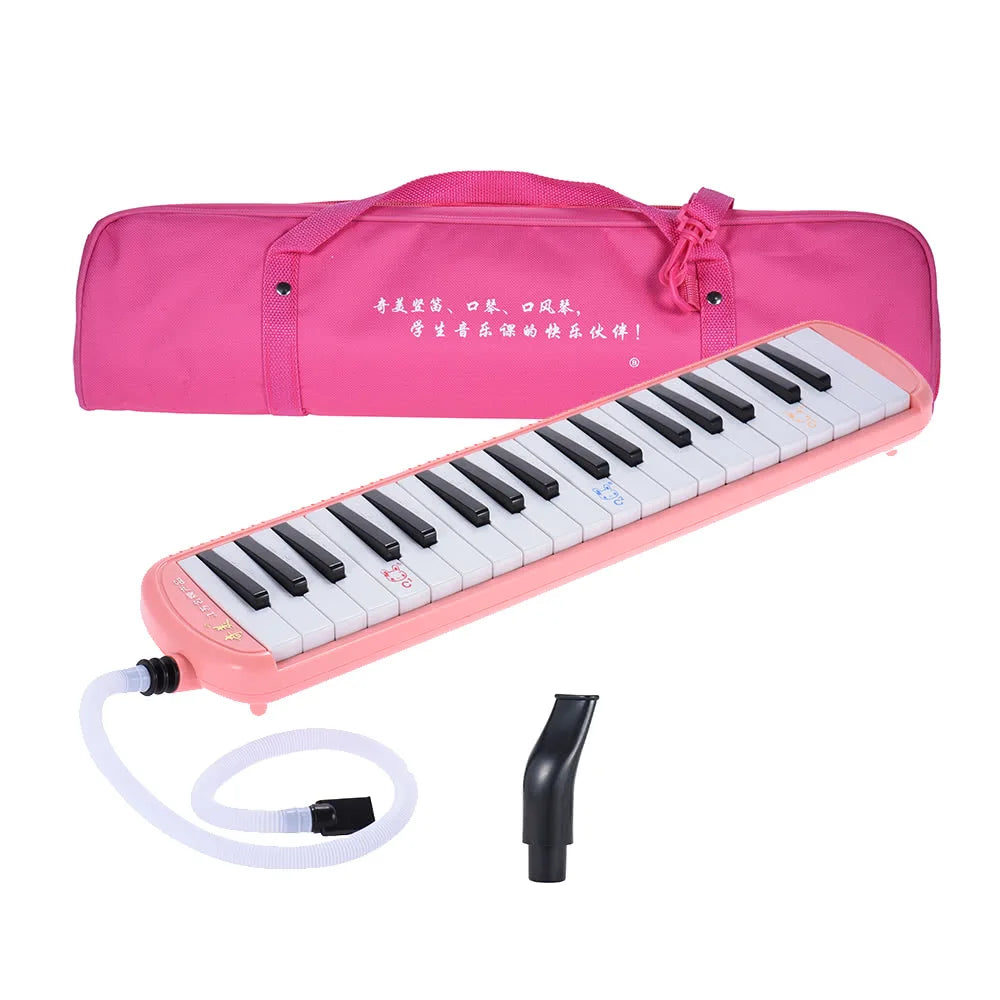 QM37A-9 37 Piano Style Keys Melodica Musical Education Instrument for Beginner Kids Children Gift with Carrying Bag Green