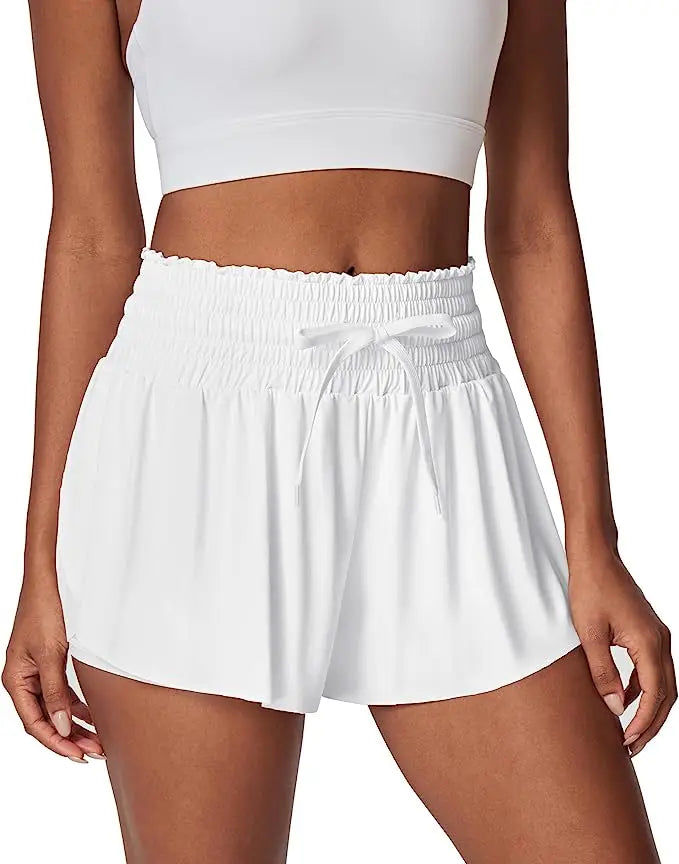 Running Shorts for Women High Waist Preppy Clothes Golf Workout Athletic Shorts Spandex Cheer Yoga Shorts