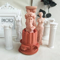 D-8157 Roman Column European Style 3d Silicone Candle Mold David Venus Sculpture Crafts Gypsum Form Resin Soy Wax Mould Ornament