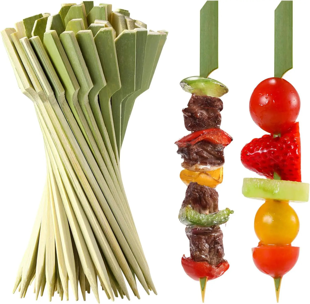 Wholesale Skewer Sticks Wide Flat Paddle Bamboo Skewers for BBQ Bamboo Cocktail Picks