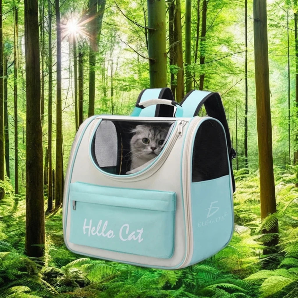 Wholesale Luxury Portable Cat Travel Carriers Oxford Pet Backpack Zipper Closure Fashion Large Capacity for Medium Size Cats MegaBDM