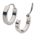 G23 Titanium 2.5mm Thick Children's Orthodox Huggie Earrings Hinged Segment Clicker for Wedding Engagement Gift