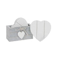Set of 6 Wooden Heart Coasters Funny Farmhouse-Styled Coasters Holder for Coffee Table Housewarming Gifts Protection Mats & Pads
