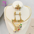 MEIZI Italian Fashion Jewelry Jewelry Sets 18k Gold Plated for Women 2024 Elegant Luxury Ladies Party Wedding Jewelry Set