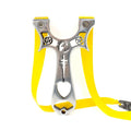 Powerful Double Star Hollow Stainless Steel Sling Shot New Design with Rubber Band Silver 206g for Hunting