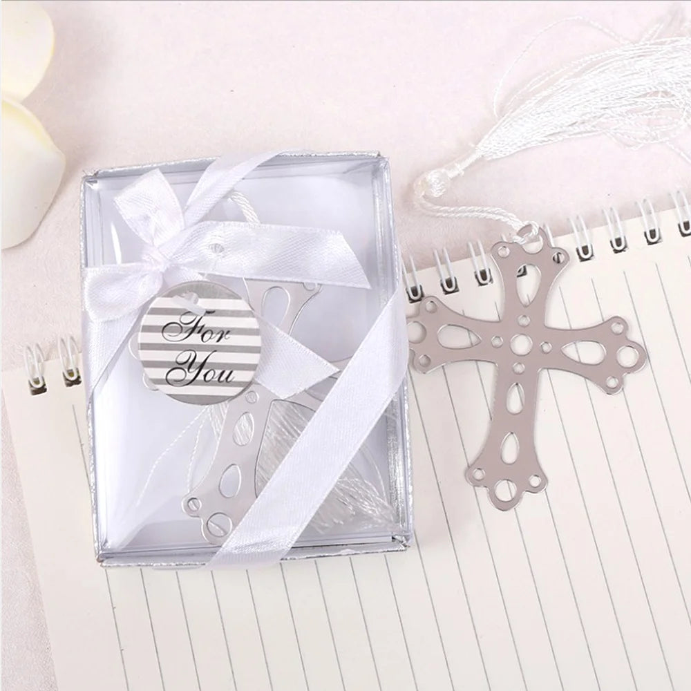 Cross Metal Bookmark Creative Gift  Bookmarks for Holiday Party Decoration Guests Favor Gifts Souvenir