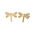 EDE276 Top Quality Spot Stainless Steel Gold Jewelry Cute Little Insect Stud Jewelry Dragonfly Earring