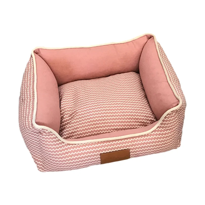 Square Dog Kennel  New Product Can Take Apart and Wash Cat Kennel Pet Kennel Cushion Summer Breathable Cotton and Linen