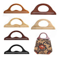 Natural Solid Wooden Handle Handbag 25cm 30cm Wood Handle Wooden Handles for Handbags Ladies Women Crochet Bag