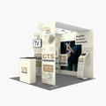 10x10 Portable Aluminum Pillowcase Fabric Backdrop Stand Quick Setup Exhibition Display Trade Show Booth