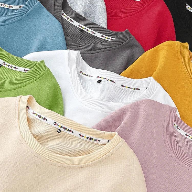 Hot Sale Wholesale 320Gsm Cotton Polyester DTF Printing French Terry Crewneck Blank Plain Custom Logo Hoodies Mens Sweatshirt