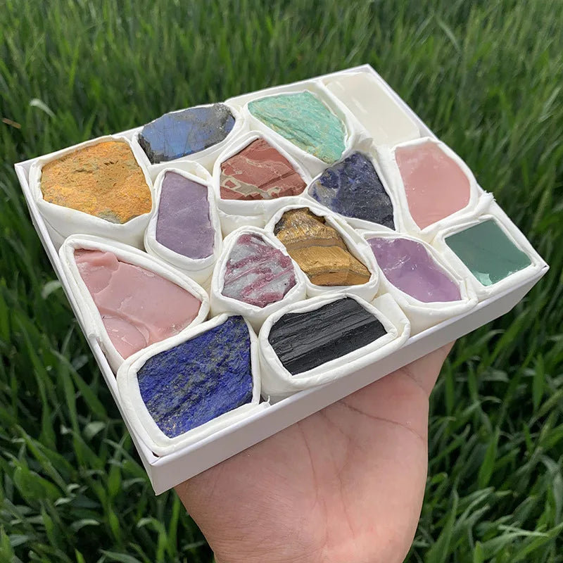 Hongzhuo Wholesale Natural Stone Semi Precious Rough Raw Stone for Healing Reiki with Box