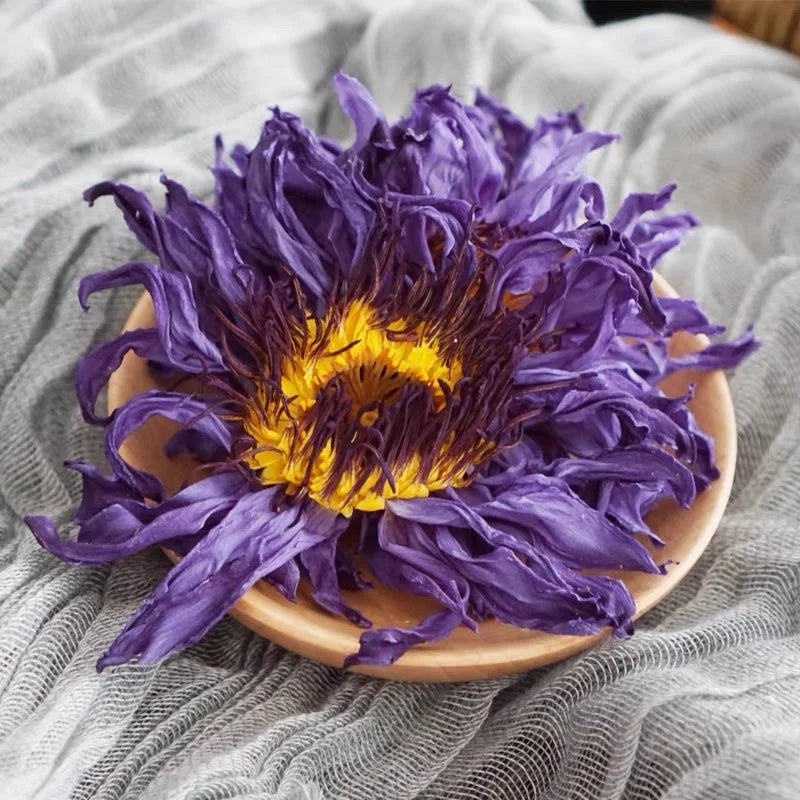 Blue Lotus Flower Handmade Organic Blooming Smokeable Dried Tea Flower of Intuition for Lucid Dream Custom Label Single Tea Bag