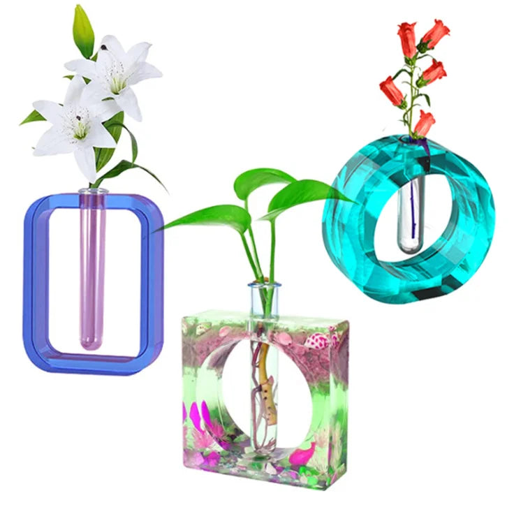 12508 Resin Vase Silicone Molds for Plant Propagation Station Hydroponic / Flowers