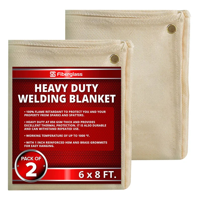 Best Selling 6X6 Ft 6X8 Ft 8X8 Ft Copper Thermal Welding Fire Blanket Solder 4mm Thickness With Eyelets