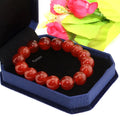 Newest Wholesale Red Agate Carnelian Natural Stone Round Bead Bracelet Yoga Bracelet Healing Gemstone Bracelet