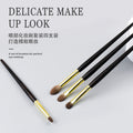 Ebony Luxe Hot Sale Ebony Makeup Brush Eye Set Natural Hair Solid Wood Handle Makeup Tools for Women Professional Tools