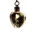 Heart Rose Shape Crystal Glass Car Logo Keychain With Laser Engraved Personalized Keychain