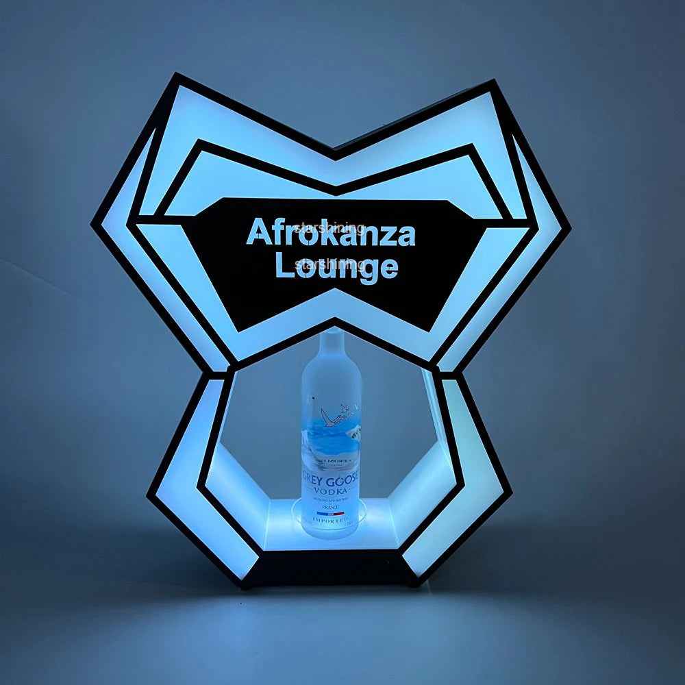Color Changing Custom LOGO LED Bottle Presenter champagne Glorifier VIP Display Holder Stand for Nightclub bar LOUNGE