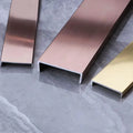 Modern U-Shaped Aluminum Trim Transition Strips Metal Building Decorative Accessories for Ceramic Tiles