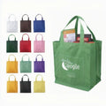 Custom 4-Piece Reusable Non-Woven Shopping Trolley Bag Portable Hanging Design with Cartoon Printing Logos Supermarket Packing