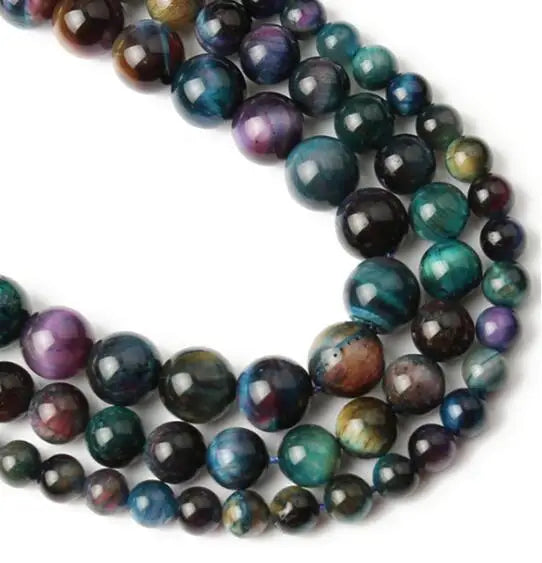 Wholesale High Quality Natural Stone Beads Size 4MM to 10MM Tiger Eyes Loose Round Beads for Jewelry Necklace Bracelet Making