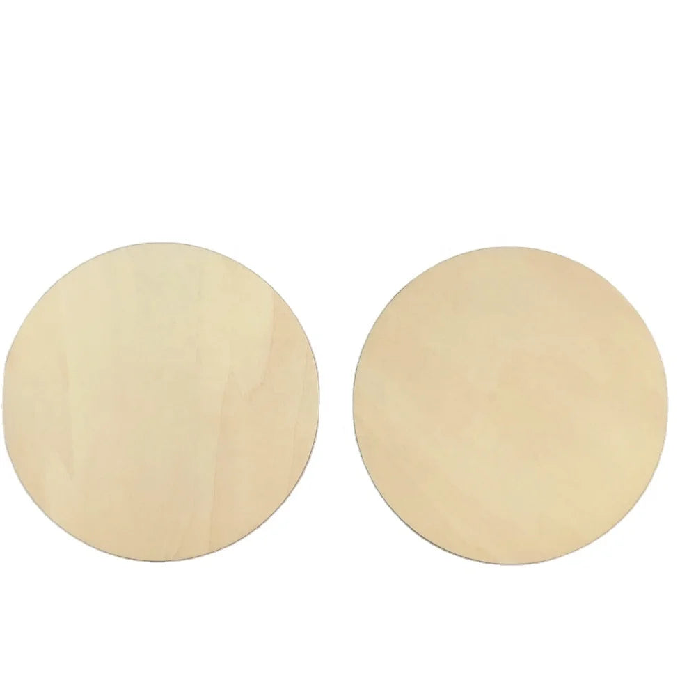 Custom Wooden Laser Cutout Blank Round Shapes Wood coaster