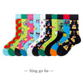 New Design Custom Cotton Socks Animals Colorful Patterns Fashion Crew Cute Socks Men Big Size