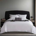 Customized Care Label Sateen 100% Cotton Fabric for Bed Sheet in Roll Plain Style King Size Duvet Cover and Flat Bed Sheet