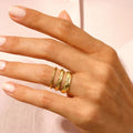 Classic Style Rings Stacking Stainless Steel Rings Woman Layered Minimalism Rings for Ladies Suitable Gift Jewelry