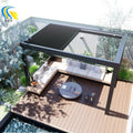 Garden Yard Terrace Rainproof Pergola Gazebo Bioclimatic Louver Roof Sunshade Outdoor Aluminum Pergola
