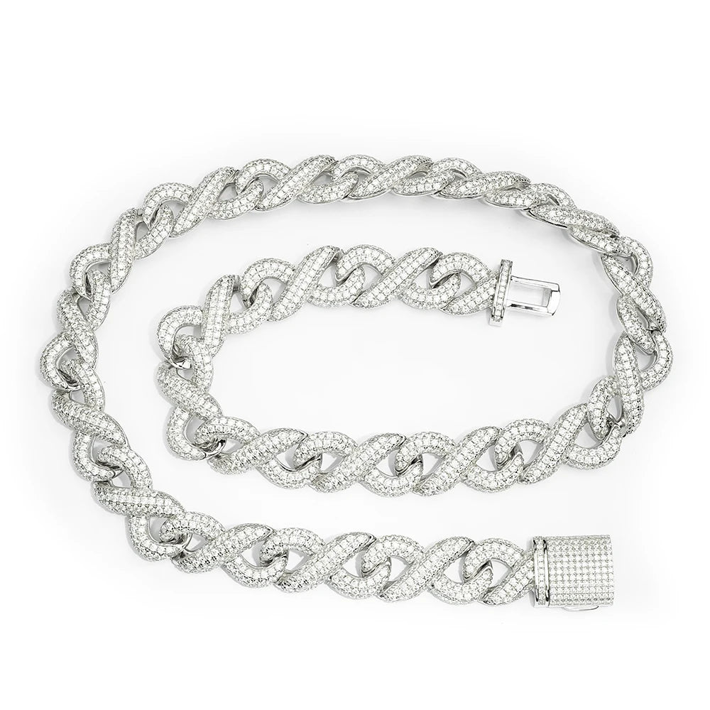 Hot Selling Hip Pop Pass Diamond Tester 925 Sterling Silver VVS GRA Certified Moissanite Cuban Chain Necklace