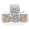 Jewelry Findings Steel Steel Handmade Flattened Cross Chain Vacuum Plated Imitation Pearl Chain